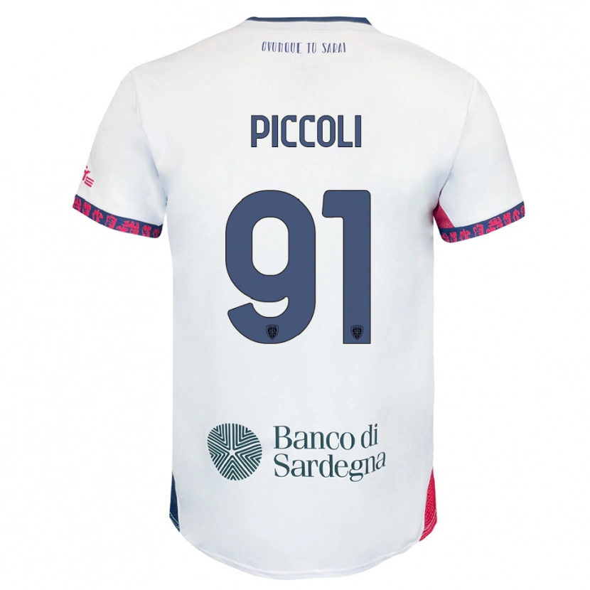 Danxen Herren Roberto Piccoli #91 Weiß Marineblau Rot Auswärtstrikot Trikot 2025/26 T-Shirt Österreich
