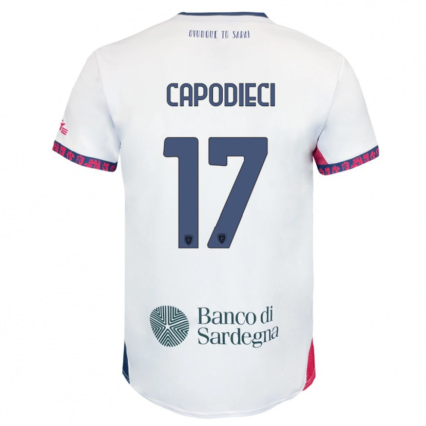 Danxen Herren Loris Capodieci #17 Weiß Marineblau Rot Auswärtstrikot Trikot 2025/26 T-Shirt Österreich