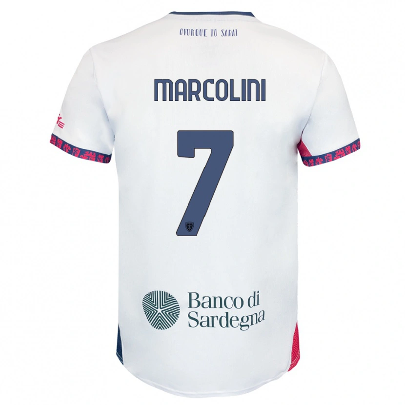 Danxen Herren Diego Marcolini #7 Weiß Marineblau Rot Auswärtstrikot Trikot 2025/26 T-Shirt Österreich