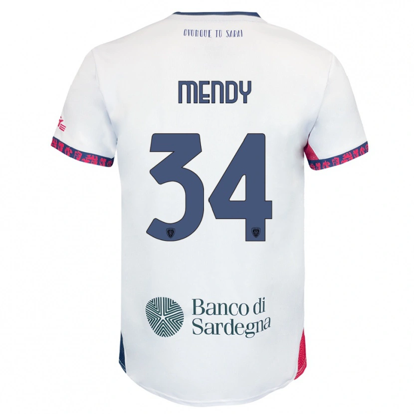 Danxen Herren Paul Mendy #34 Weiß Marineblau Rot Auswärtstrikot Trikot 2025/26 T-Shirt Österreich