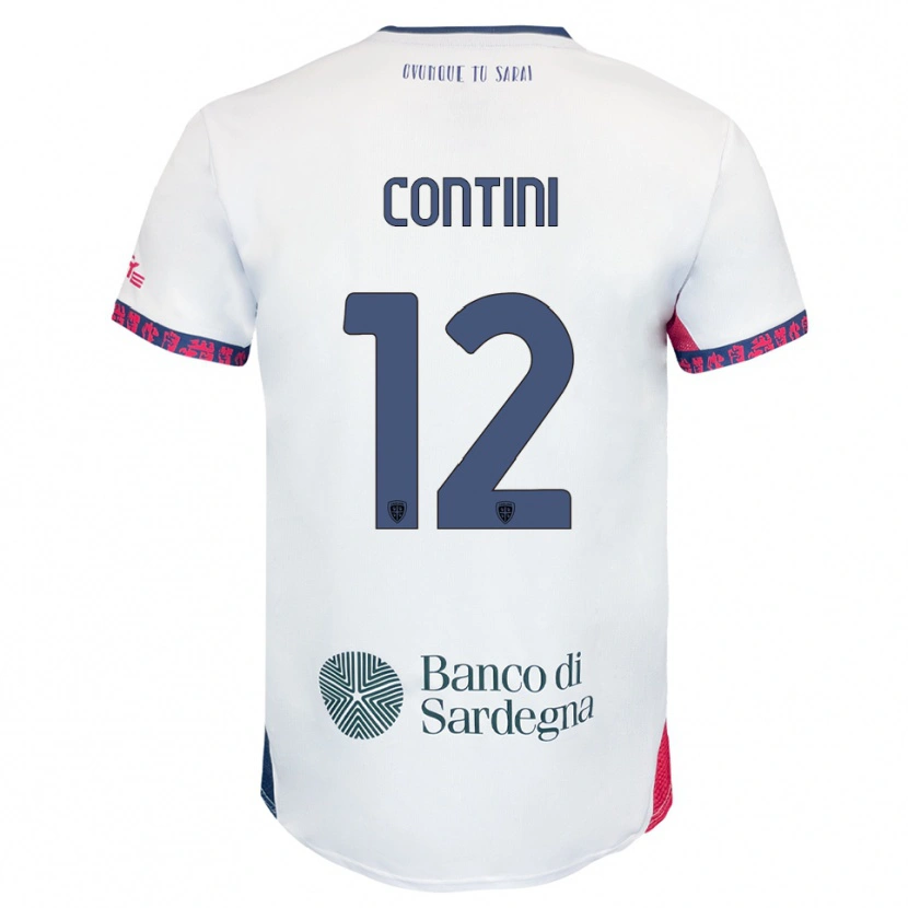 Danxen Herren Federico Contini #12 Weiß Marineblau Rot Auswärtstrikot Trikot 2025/26 T-Shirt Österreich