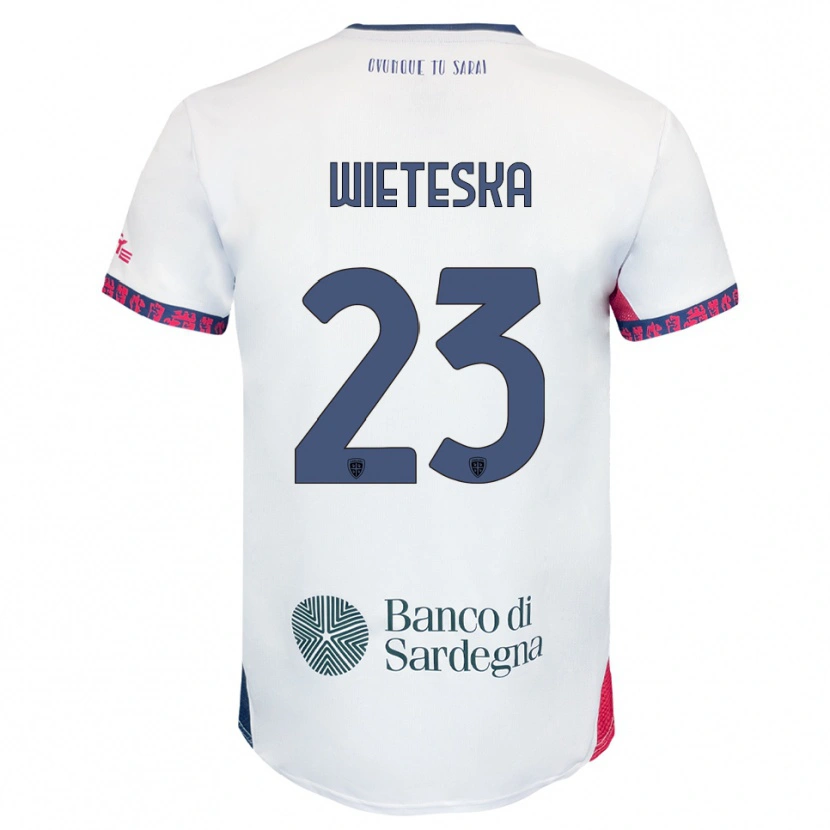 Danxen Herren Mateusz Wieteska #23 Weiß Marineblau Rot Auswärtstrikot Trikot 2025/26 T-Shirt Österreich