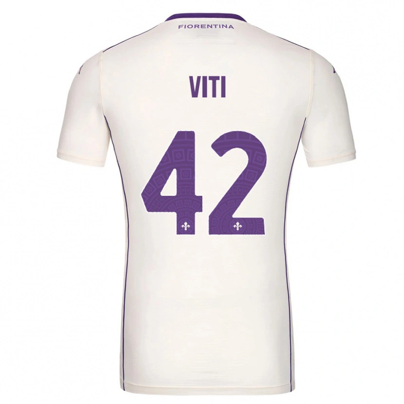 Danxen Herren Mattia Viti #42 Weiß Lila Rot Auswärtstrikot Trikot 2025/26 T-Shirt Österreich