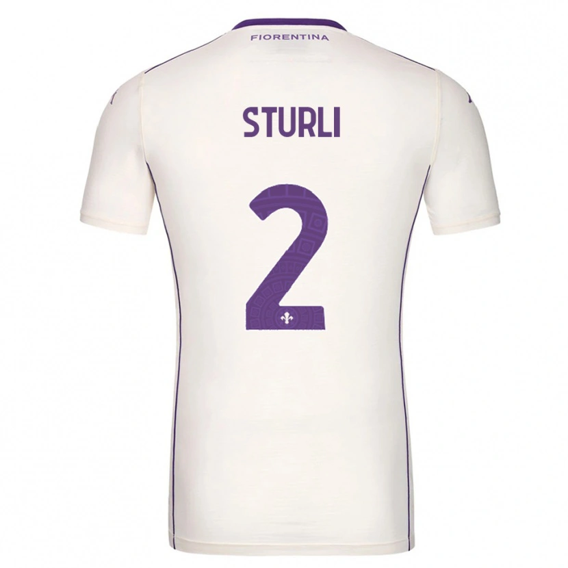 Danxen Herren Edoardo Sturli #2 Weiß Lila Rot Auswärtstrikot Trikot 2025/26 T-Shirt Österreich