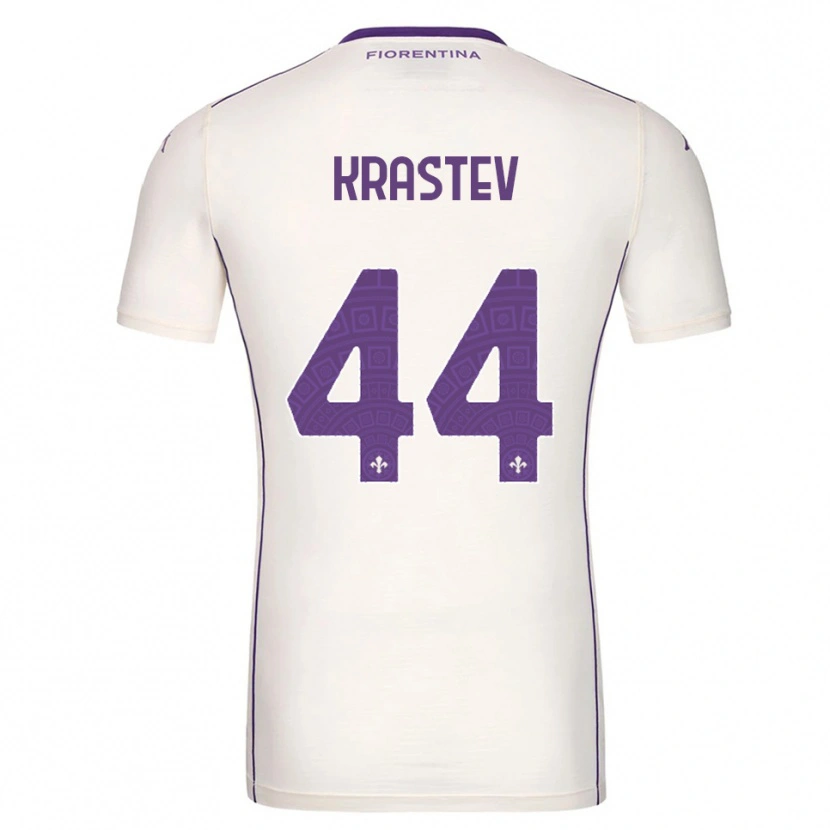 Danxen Herren Dimo Krastev #44 Weiß Lila Rot Auswärtstrikot Trikot 2025/26 T-Shirt Österreich