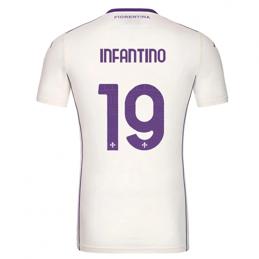 Danxen Herren Gino Infantino #19 Weiß Lila Rot Auswärtstrikot Trikot 2025/26 T-Shirt Österreich