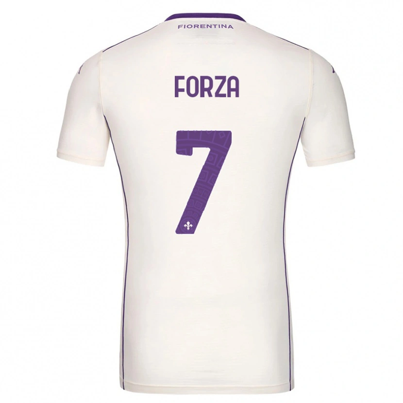 Danxen Herren Francesco Forza #7 Weiß Lila Rot Auswärtstrikot Trikot 2025/26 T-Shirt Österreich