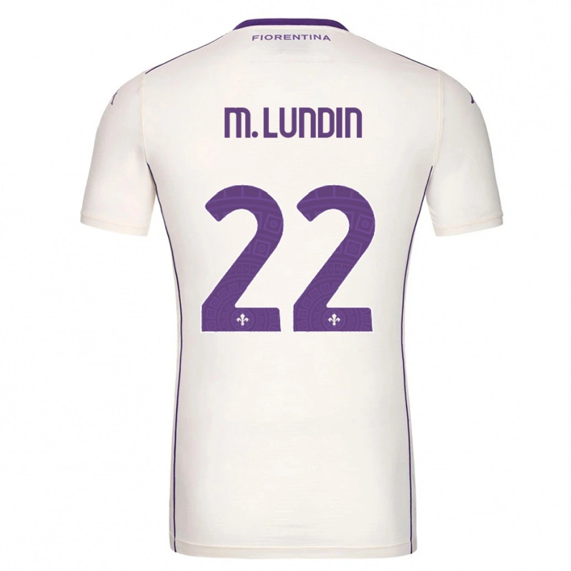 Danxen Herren Karin Maria Lundin #22 Weiß Lila Rot Auswärtstrikot Trikot 2025/26 T-Shirt Österreich