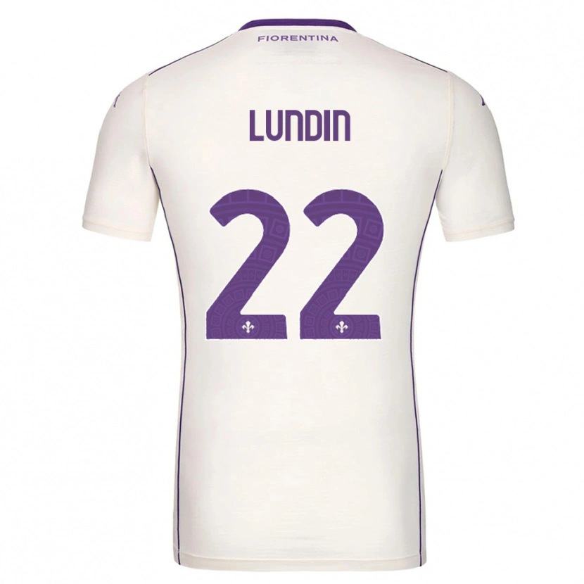 Danxen Herren Karin Lundin #22 Weiß Lila Rot Auswärtstrikot Trikot 2025/26 T-Shirt Österreich