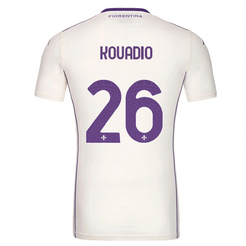 Danxen Herren Eddy Kouadio #26 Weiß Lila Rot Auswärtstrikot Trikot 2025/26 T-Shirt Österreich