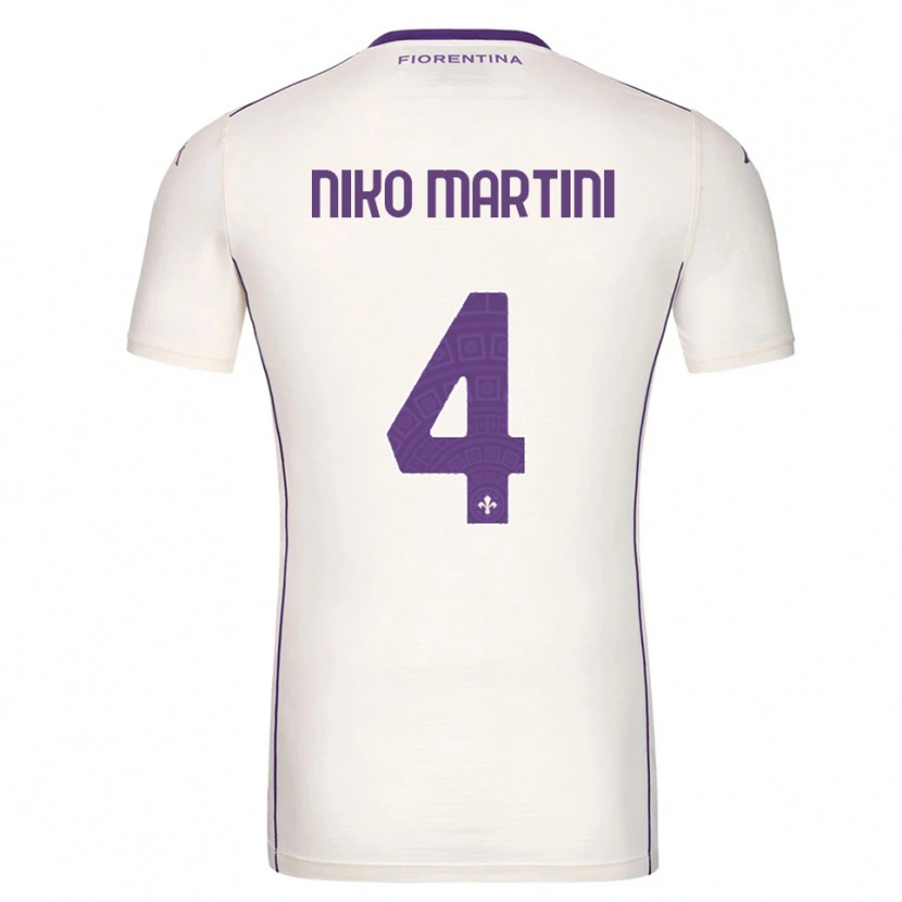 Danxen Herren Niko Martini #4 Weiß Lila Rot Auswärtstrikot Trikot 2025/26 T-Shirt Österreich