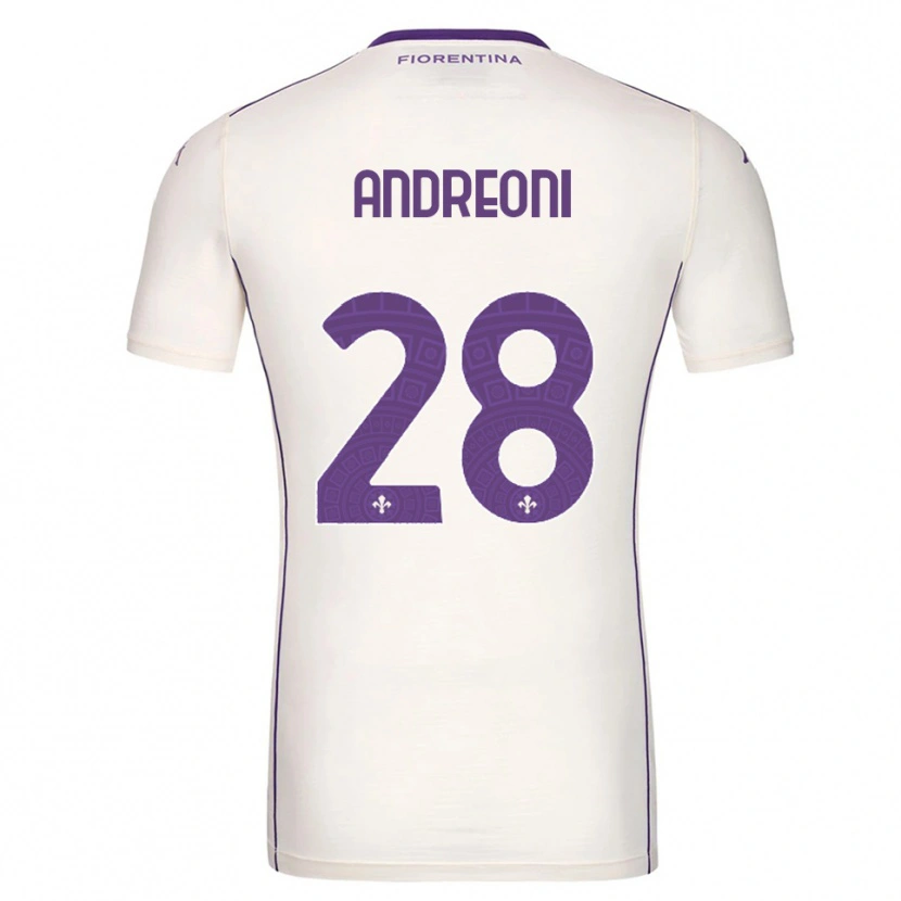 Danxen Herren Caterina Andreoni #28 Weiß Lila Rot Auswärtstrikot Trikot 2025/26 T-Shirt Österreich