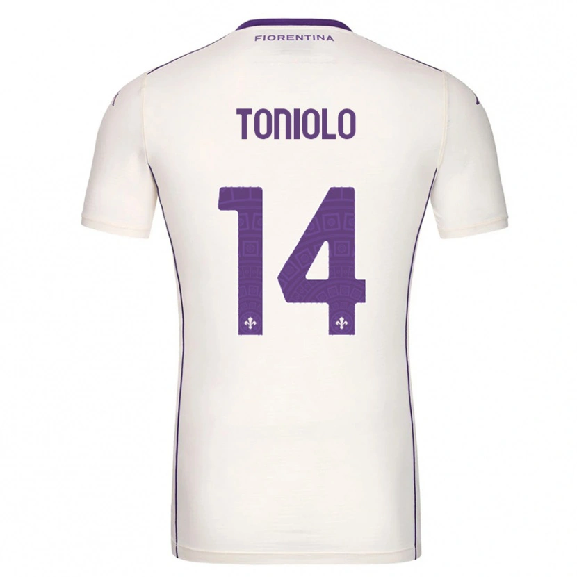 Danxen Herren Martina Toniolo #14 Weiß Lila Rot Auswärtstrikot Trikot 2025/26 T-Shirt Österreich