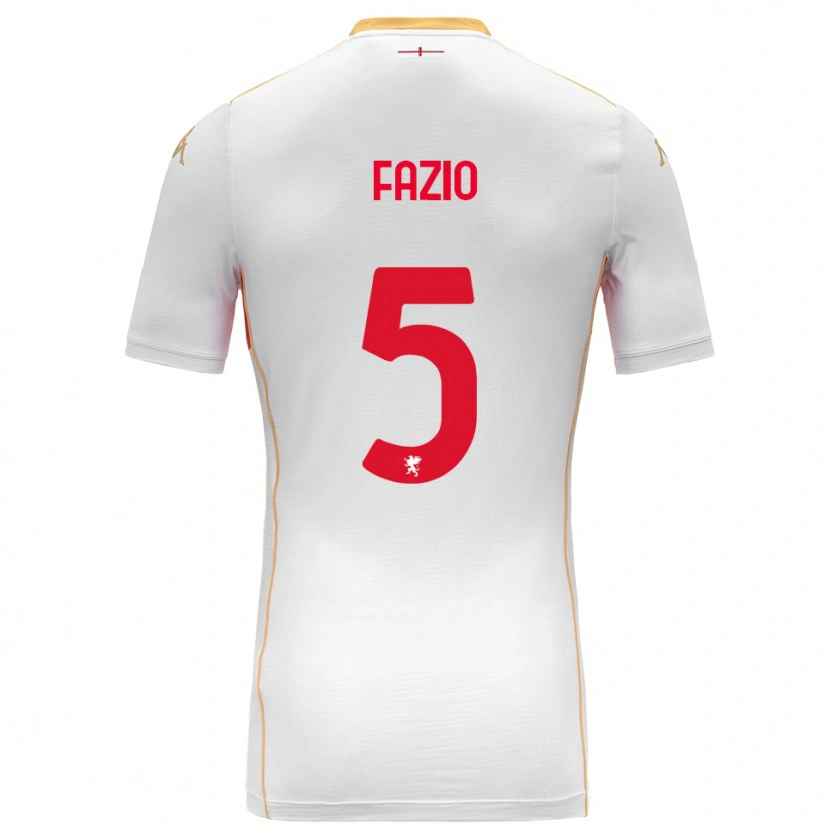 Danxen Herren Lorenzo Fazio #5 Weiß Rot Auswärtstrikot Trikot 2025/26 T-Shirt Österreich