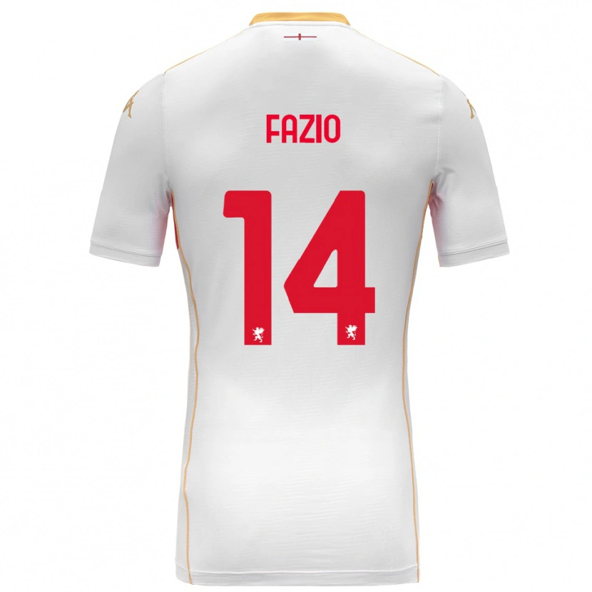 Danxen Herren Tommaso Fazio #14 Weiß Rot Auswärtstrikot Trikot 2025/26 T-Shirt Österreich