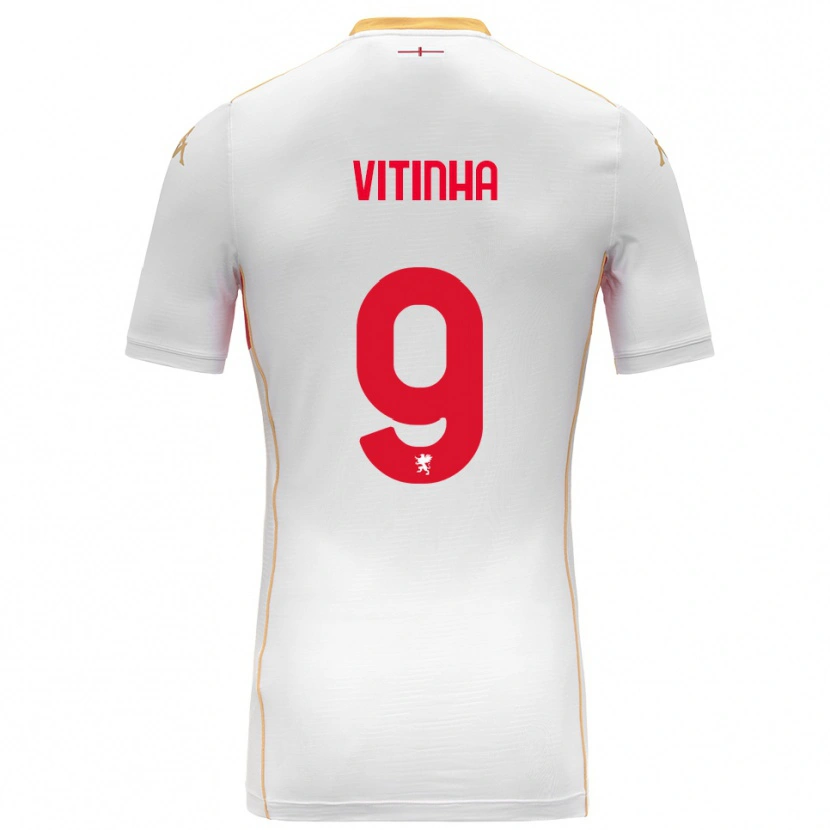 Danxen Herren Vitinha #9 Weiß Rot Auswärtstrikot Trikot 2025/26 T-Shirt Österreich