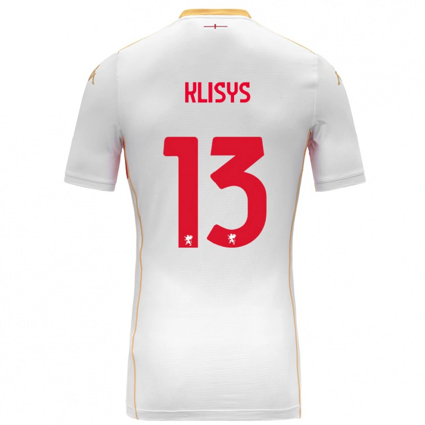Danxen Herren Lukas Klišys #13 Weiß Rot Auswärtstrikot Trikot 2025/26 T-Shirt Österreich
