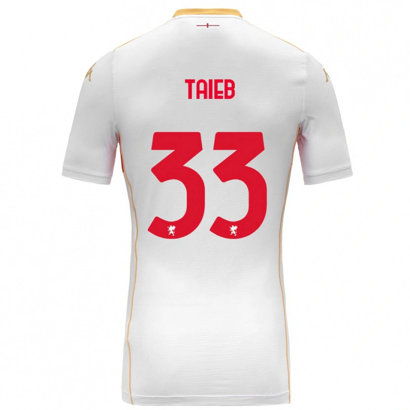 Danxen Herren Chad Taieb #33 Weiß Rot Auswärtstrikot Trikot 2025/26 T-Shirt Österreich