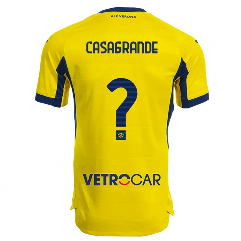 Danxen Herren Tommaso Casagrande #0 Gelb Marineblau Auswärtstrikot Trikot 2025/26 T-Shirt Österreich