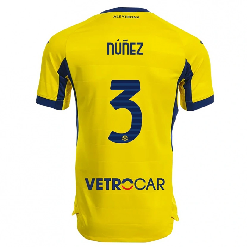 Danxen Herren Unai Núñez #3 Gelb Marineblau Auswärtstrikot Trikot 2025/26 T-Shirt Österreich
