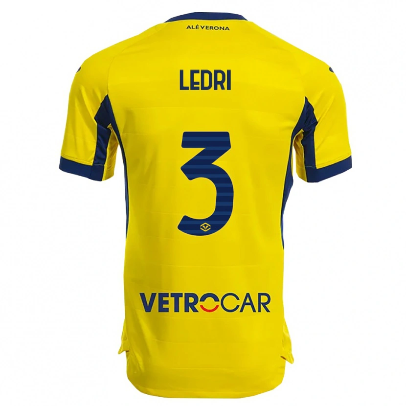 Danxen Herren Michela Ledri #3 Gelb Marineblau Auswärtstrikot Trikot 2025/26 T-Shirt Österreich