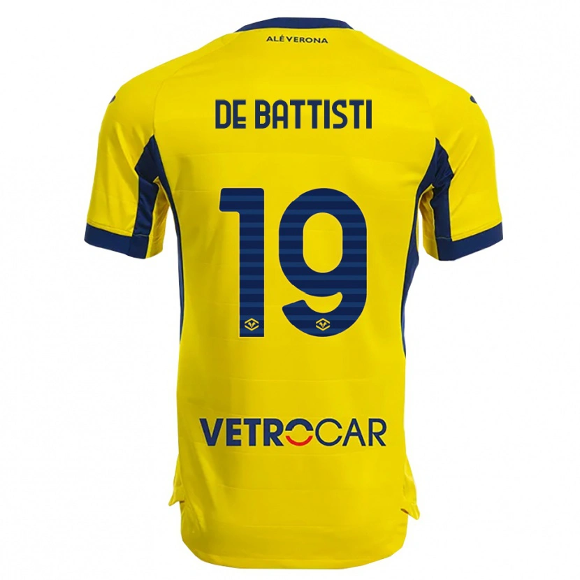 Danxen Herren Davide De Battisti #19 Gelb Marineblau Auswärtstrikot Trikot 2025/26 T-Shirt Österreich