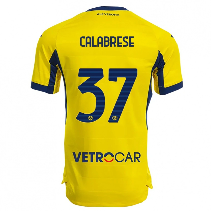 Danxen Herren Nicolò Calabrese #37 Gelb Marineblau Auswärtstrikot Trikot 2025/26 T-Shirt Österreich