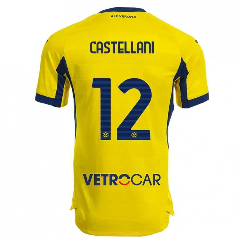 Danxen Herren Zeno Castellani #12 Gelb Marineblau Auswärtstrikot Trikot 2025/26 T-Shirt Österreich