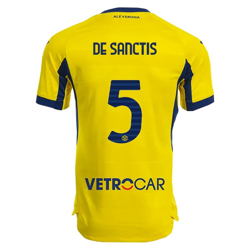 Danxen Herren Aurora De Sanctis #5 Gelb Marineblau Auswärtstrikot Trikot 2025/26 T-Shirt Österreich