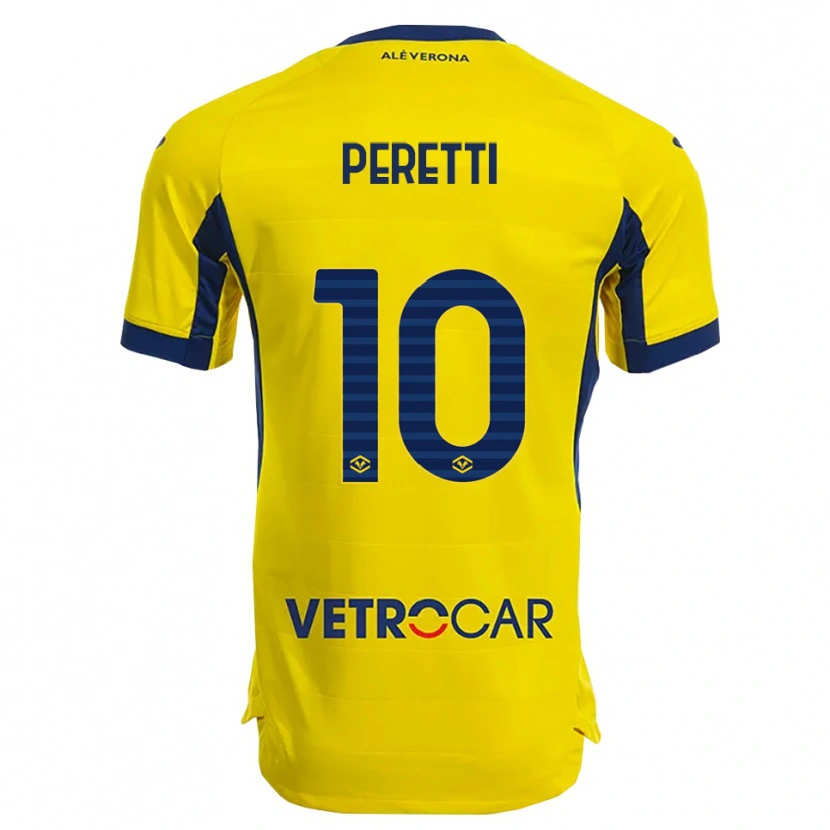 Danxen Herren Rachele Peretti #10 Gelb Marineblau Auswärtstrikot Trikot 2025/26 T-Shirt Österreich