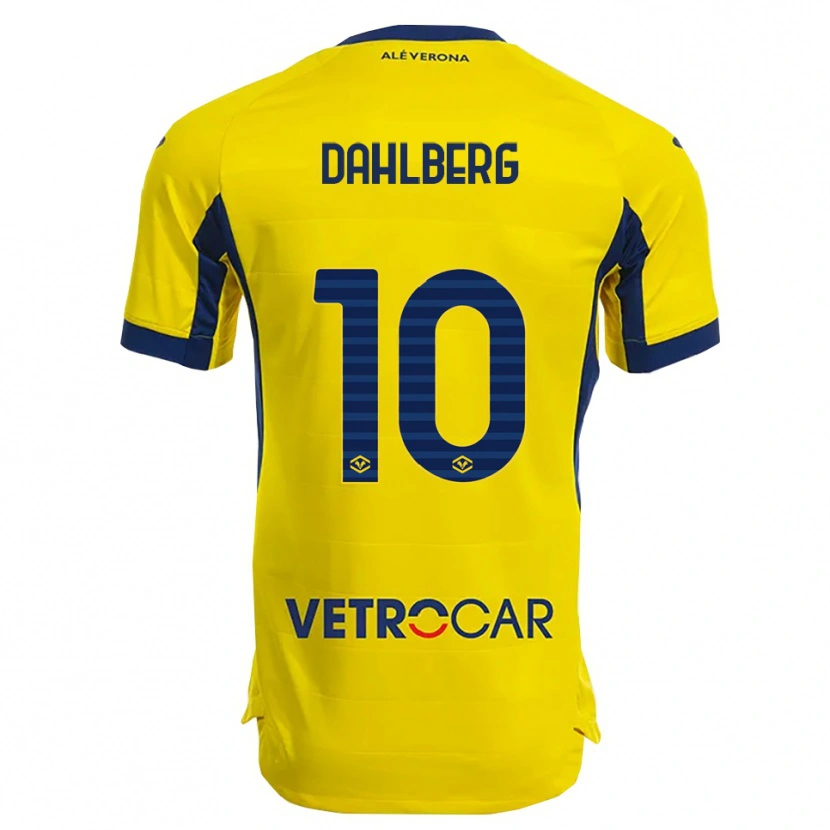 Danxen Herren Jonna Dahlberg #10 Gelb Marineblau Auswärtstrikot Trikot 2025/26 T-Shirt Österreich