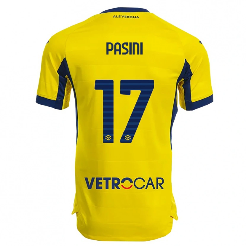 Danxen Herren Veronica Pasini #17 Gelb Marineblau Auswärtstrikot Trikot 2025/26 T-Shirt Österreich