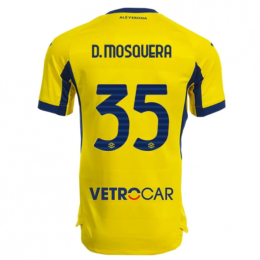 Danxen Herren Daniel Mosquera #35 Gelb Marineblau Auswärtstrikot Trikot 2025/26 T-Shirt Österreich