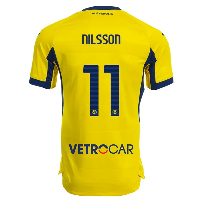 Danxen Herren Sara Nilsson #11 Gelb Marineblau Auswärtstrikot Trikot 2025/26 T-Shirt Österreich