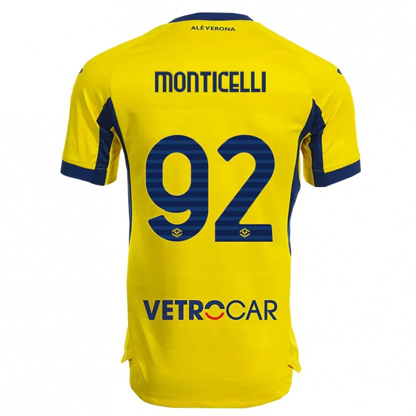 Danxen Herren Luca Monticelli #92 Gelb Marineblau Auswärtstrikot Trikot 2025/26 T-Shirt Österreich