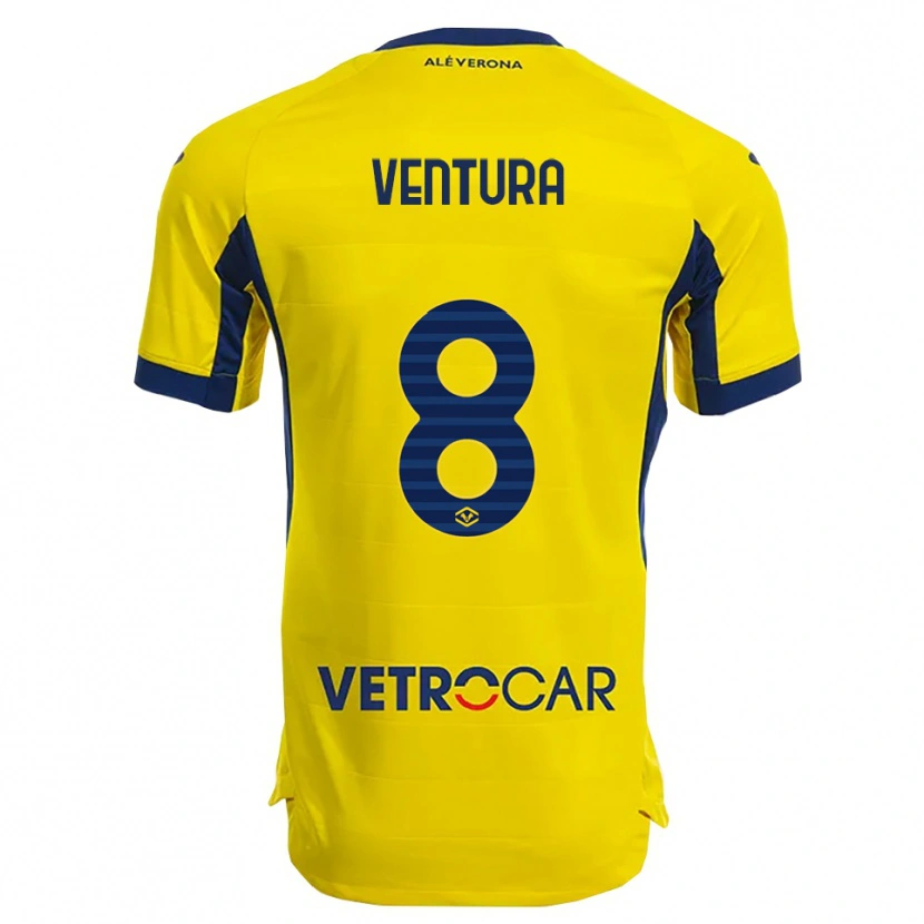 Danxen Herren Ciro Ventura #8 Gelb Marineblau Auswärtstrikot Trikot 2025/26 T-Shirt Österreich