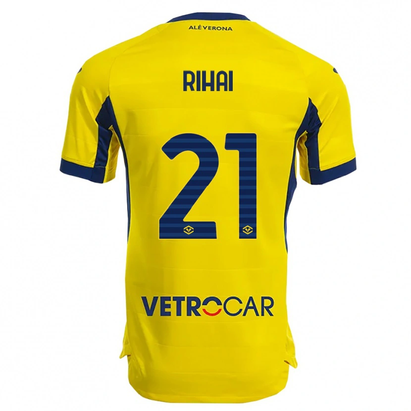 Danxen Herren Aiman Rihai #21 Gelb Marineblau Auswärtstrikot Trikot 2025/26 T-Shirt Österreich