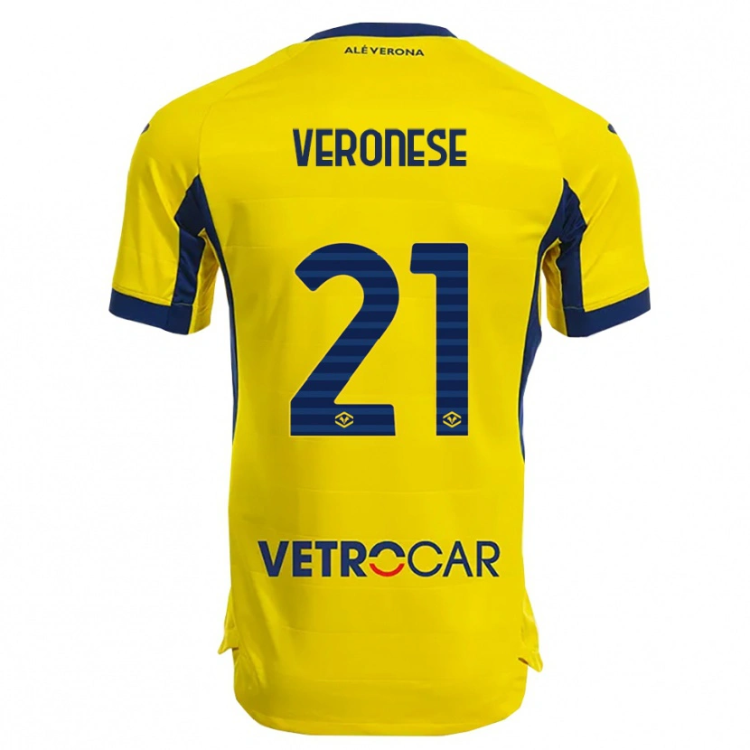 Danxen Herren Ilaria Veronese #21 Gelb Marineblau Auswärtstrikot Trikot 2025/26 T-Shirt Österreich