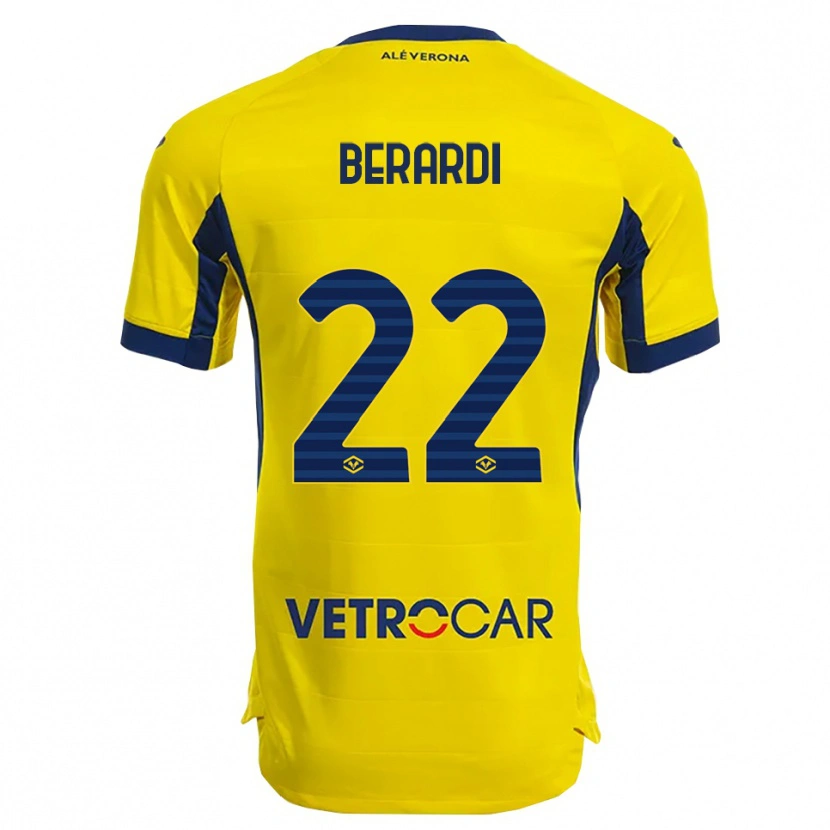 Danxen Herren Alessandro Berardi #22 Gelb Marineblau Auswärtstrikot Trikot 2025/26 T-Shirt Österreich
