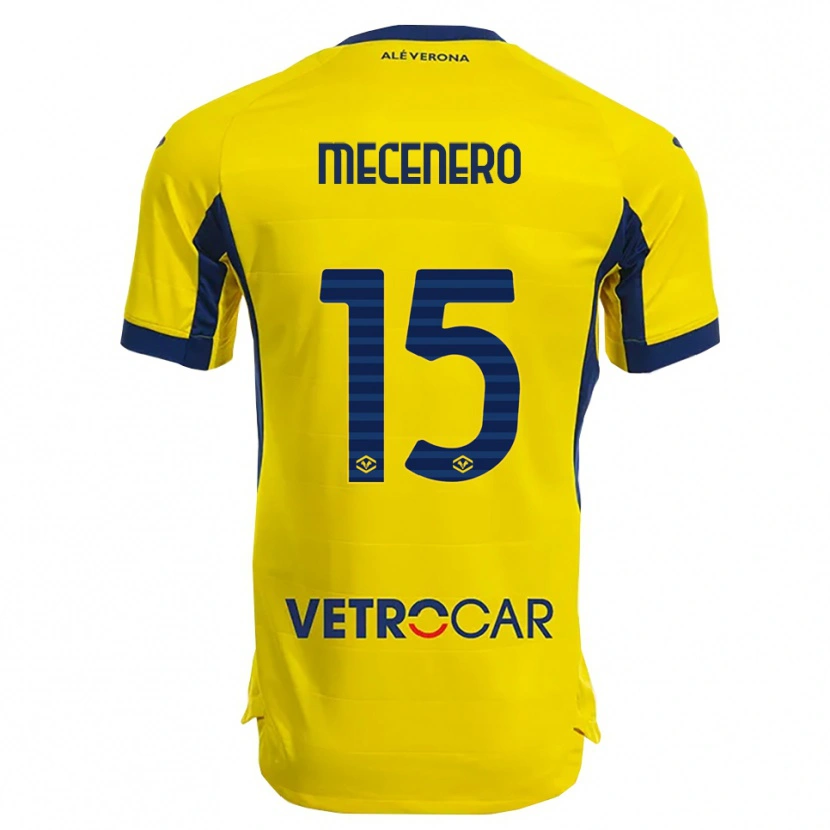 Danxen Herren Giovanni Mecenero #15 Gelb Marineblau Auswärtstrikot Trikot 2025/26 T-Shirt Österreich