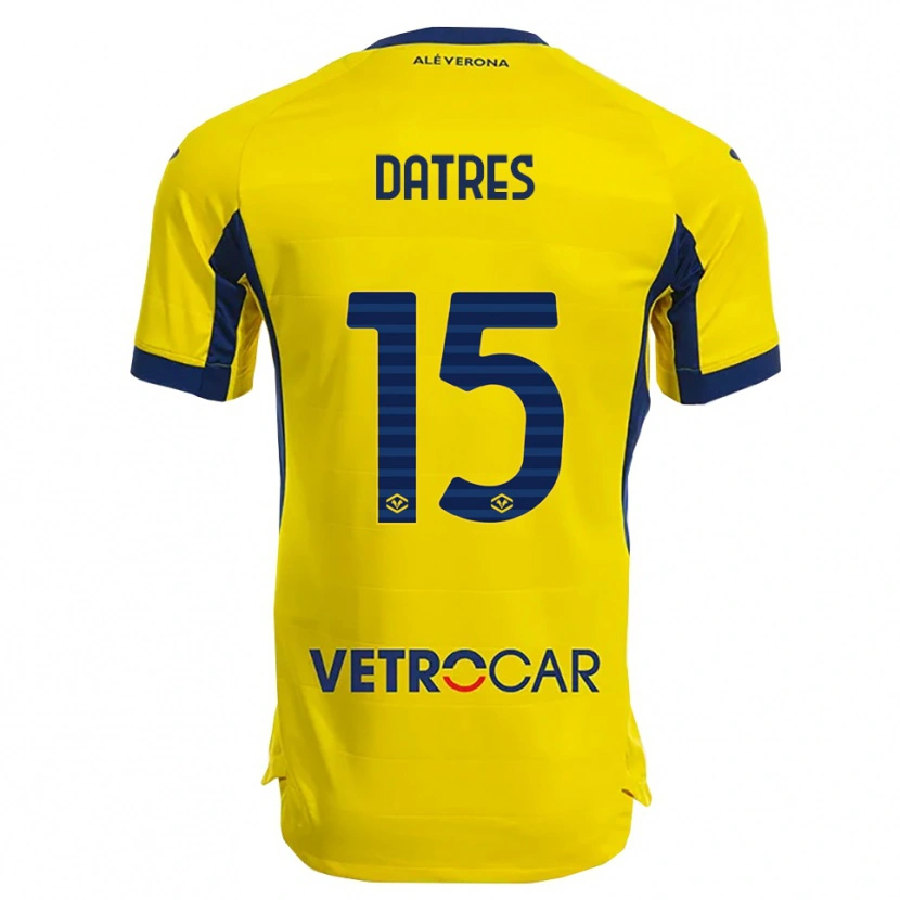 Danxen Herren Gaia Datres #15 Gelb Marineblau Auswärtstrikot Trikot 2025/26 T-Shirt Österreich