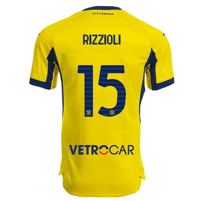Danxen Herren Gaia Rizzioli #15 Gelb Marineblau Auswärtstrikot Trikot 2025/26 T-Shirt Österreich