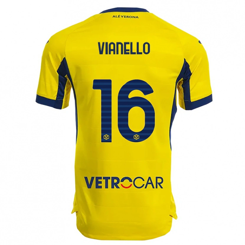 Danxen Herren Diego Vianello #16 Gelb Marineblau Auswärtstrikot Trikot 2025/26 T-Shirt Österreich