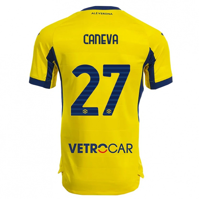 Danxen Herren Elia Caneva #27 Gelb Marineblau Auswärtstrikot Trikot 2025/26 T-Shirt Österreich