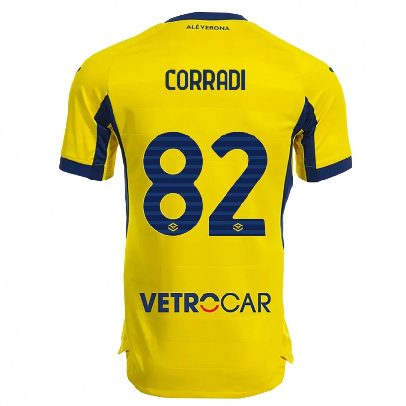 Danxen Herren Christian Corradi #82 Gelb Marineblau Auswärtstrikot Trikot 2025/26 T-Shirt Österreich
