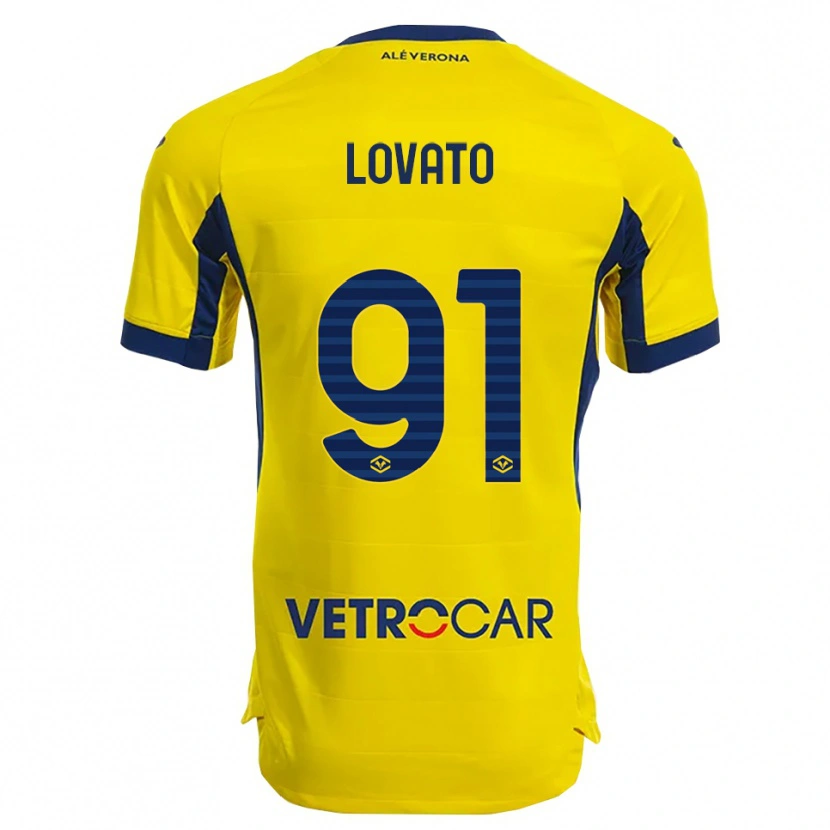 Danxen Herren Enrico Lovato #91 Gelb Marineblau Auswärtstrikot Trikot 2025/26 T-Shirt Österreich