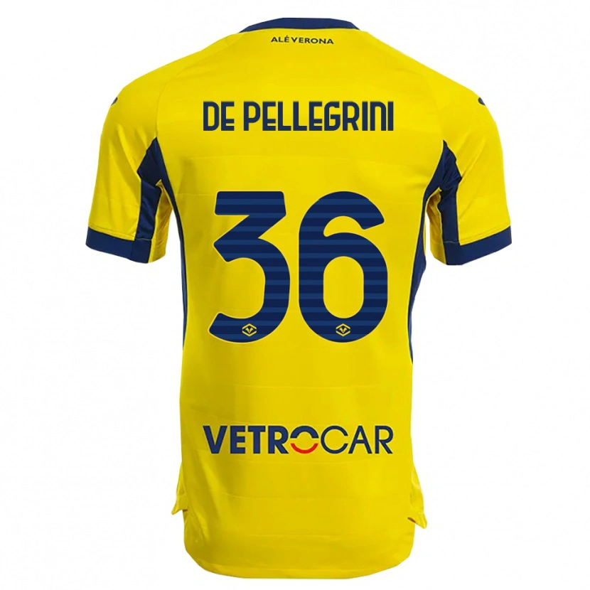 Danxen Herren Erika De Pellegrini #36 Gelb Marineblau Auswärtstrikot Trikot 2025/26 T-Shirt Österreich