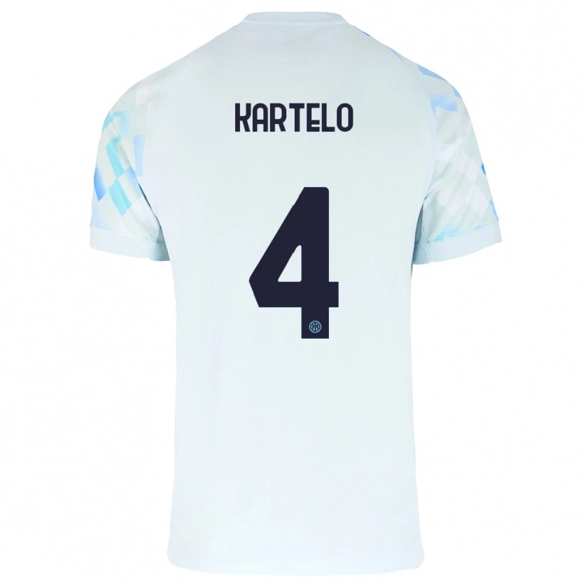 Danxen Herren Dominik Kartelo #4 Weiß Blau Auswärtstrikot Trikot 2025/26 T-Shirt Österreich