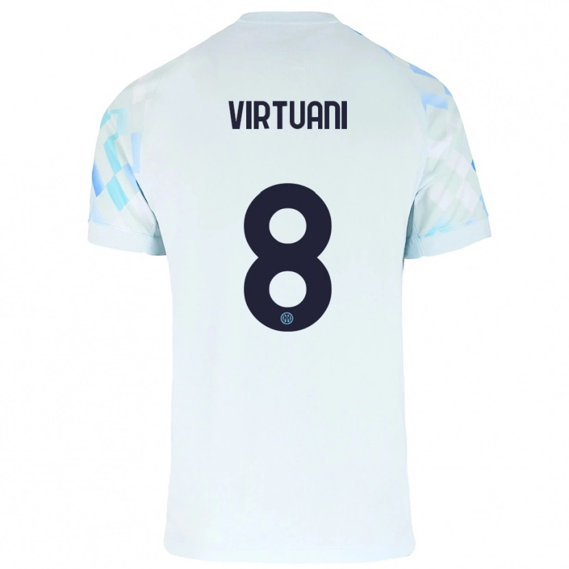 Danxen Herren Marco Virtuani #8 Weiß Blau Auswärtstrikot Trikot 2025/26 T-Shirt Österreich