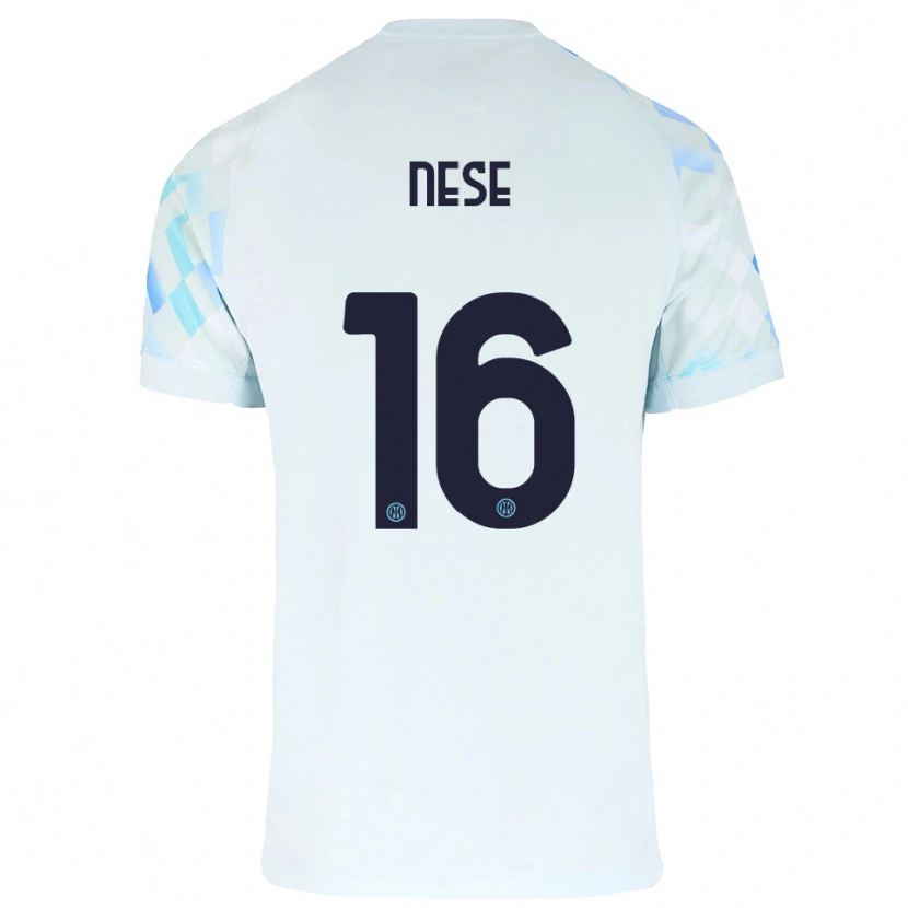 Danxen Herren Alessio Nese #16 Weiß Blau Auswärtstrikot Trikot 2025/26 T-Shirt Österreich